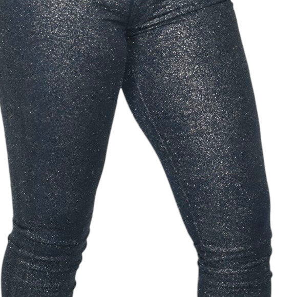 Mother Looker Jean Blue Denim Shimmer Glimmer Skinny Low Rise Stretch Sparkle 26 - Picture 10 of 14
